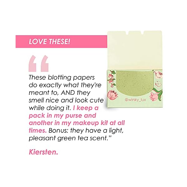 Winky-Lux-Matcha-Blotting-Paper-Oil-Blotting-Sheets-with-Green-Tea-Extract Matcha Oil Blotting Sheets
