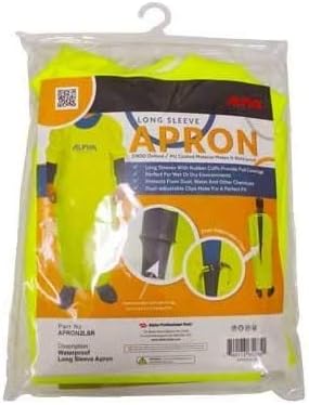 Alpha Professional Tools Multi-Purpose Long Sleeved Waterproof Apron (Small - 42" L x 41" W)