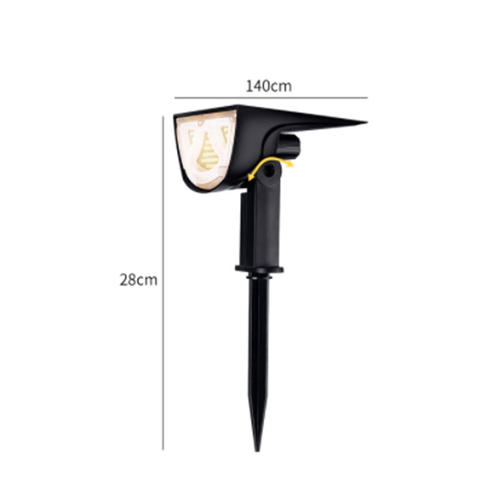 Wodoodporny Reflektor Solarny Zewnętrzna Lampa Trawnikowa Dekoracyjne Oświetlenie Ogrodowe Do ścieżek Zestaw 2 Zewnętrznych Lamp Solarnych