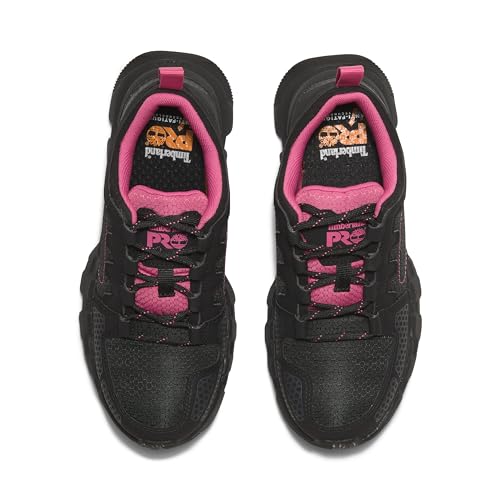 Timberland PRO Timberland PRO Women's Powertrain EV Composite Safety Toe Industrial Athletic Work Shoe, Black/Pink, 9W