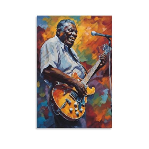 Toile encadrée Blues Howlin' Wolf châssis premium art abstrait moderne