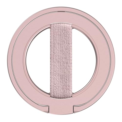 Anneau magnétique amovible EWA pour iPhone, poignée idéale pour selfies et appels en or rose