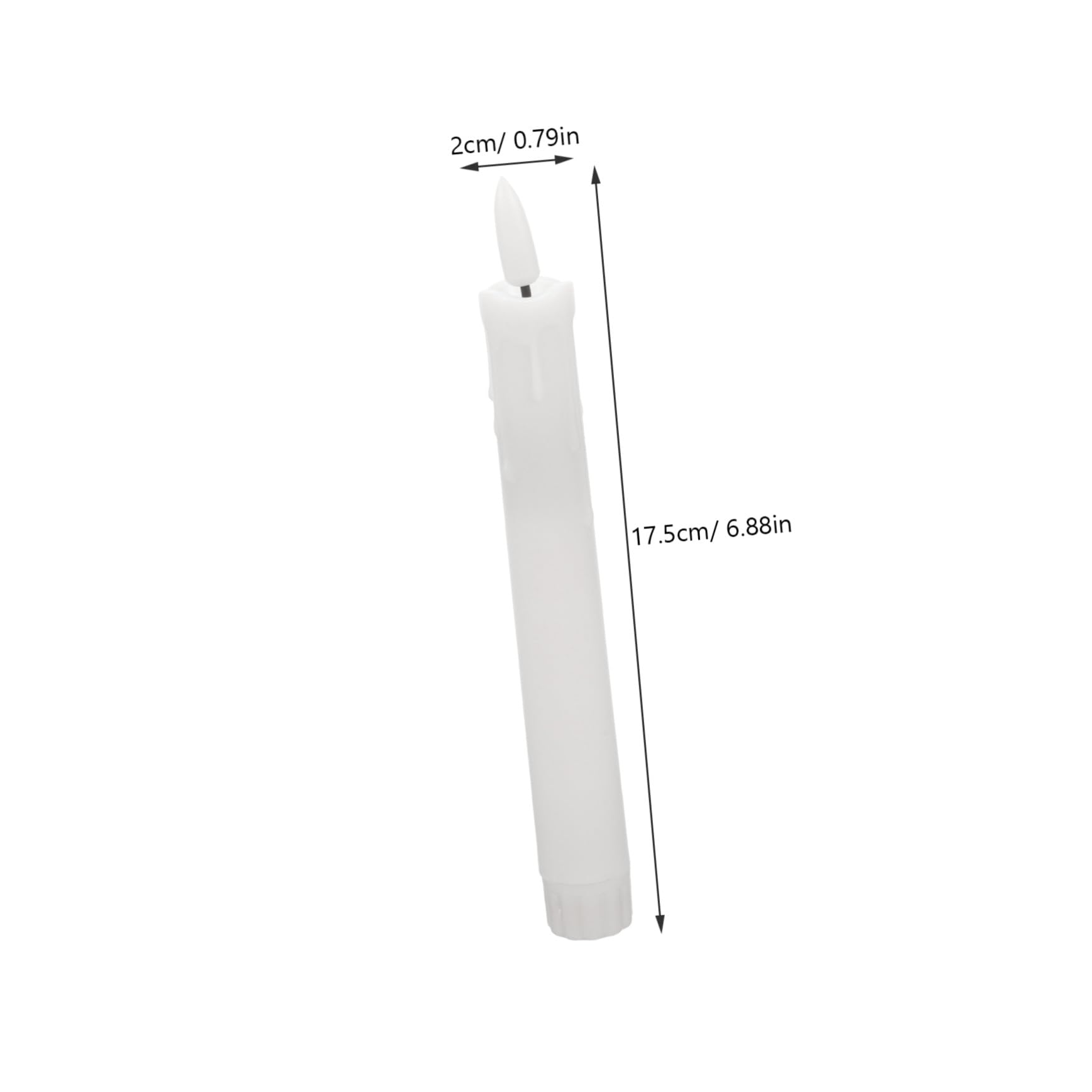 TEHAUX 6 Velas Cónicas a Pilas con Mando a Distancia y Efecto Parpadeante para Ambientación del Hogar en Blanco de Plástico