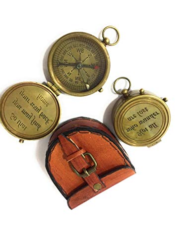 Brújula de Latón NauticalMart con Estuche de Cuero miniatura 7