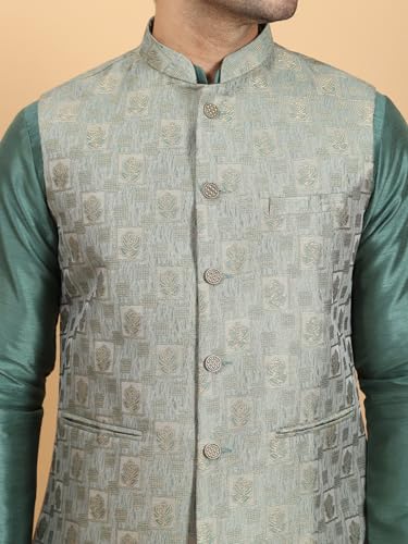 Image of Ethluxis Men Kurta Pyjama Jacket Set