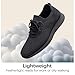 Men's Casual Dress Oxfords Comfortable Shoes Knit Lightweight Breathable Fashion Sneaker Business Work Shoes Walking Thick Sole Tennis Footwear (AM25911-BLK-43) Black