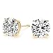 1/6 Carat - 6 Carat | 14K Yellow,Rose or White Gold | IGI Certified Lab Grown Diamond Solitaire Stud Earrings | Round Shape Screw Back Prong Setting |(IGI Certified 1.00 ct & up)| JewelMore Earrings (6.00 carats, White-Gold)