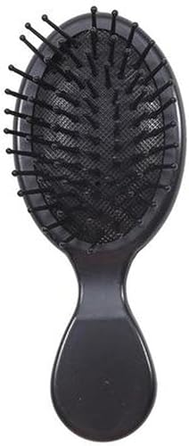 Mini Travel Hair Brush - Adults & Kids - for Wet and Dry - Black