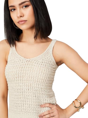 Image of Max Women's Poly Cotton Solid Regular Fit Top