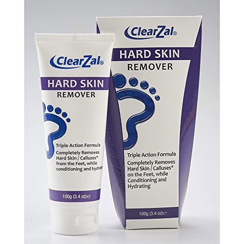 Clearzal Foot Cream For Hard Skin, Helps Calluses And Corn Removal While Leaving Soft Smooth Skin, Hydrating And Conditioning Triple Action Formula With Aloe Vera, 3.4 Ounce Tube #TOP4