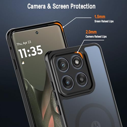 Coque magnétique Moto Edge 2025 antichoc et fine translucide noir