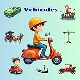  Véhicules. Livre pour enfants : voitures, camions, tracteurs, véhicules de construction, excavatrices, avions, navires, fusées et bien plus encore ! Images simples et mignonnes pour les enfants