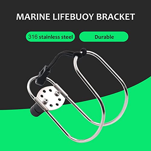 Soporte de aro salvavidas de acero inoxidable pulido para barcos 5