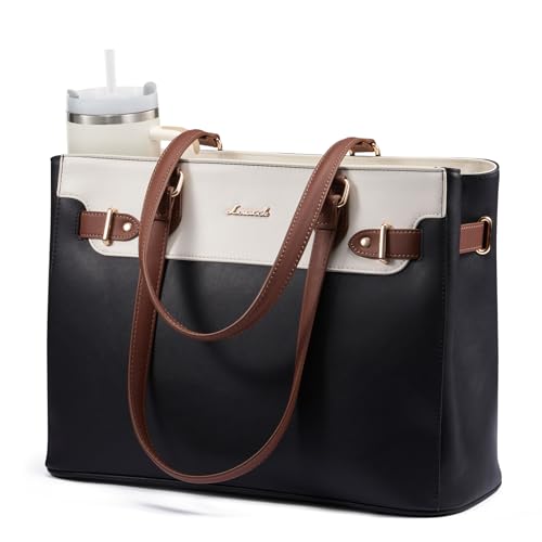 LOVEVOOK Laptop Tote Bag for Women Work, Teacher Tote Bag with La...