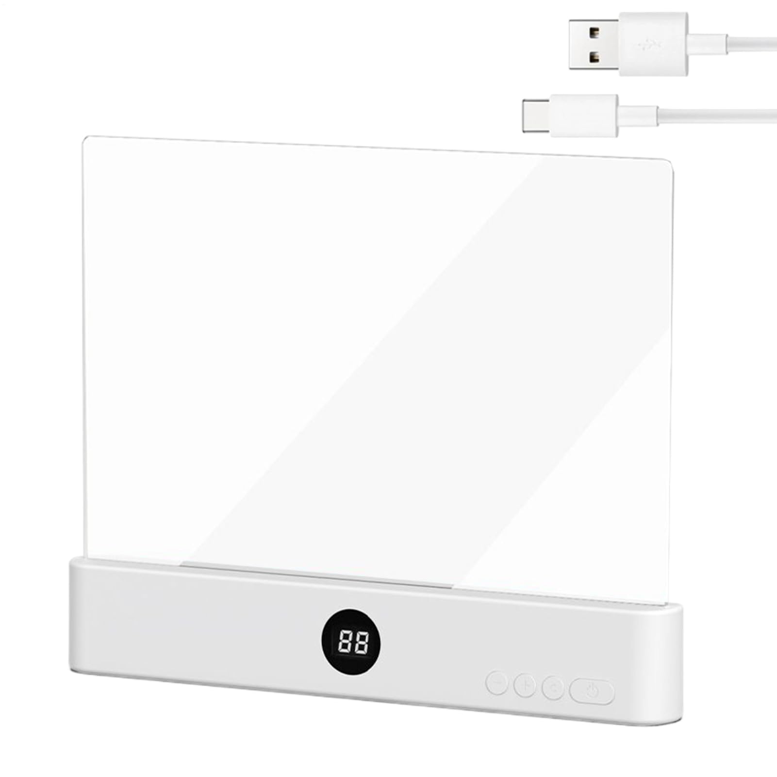 Lampe De Lecture Rechargeable, Lampe De Lecture Portable LED Veilleuse,Lumiere Livre,Veilleuse Wedge Book, Panneau Plat Clair Protecteur Des Yeux - Pour Lecteurs Maison Voyage Dortoir Bureau École
