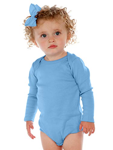 Kavio! Unisex Infants Lap Shoulder Long Sleeve Onesie Blue 18M
