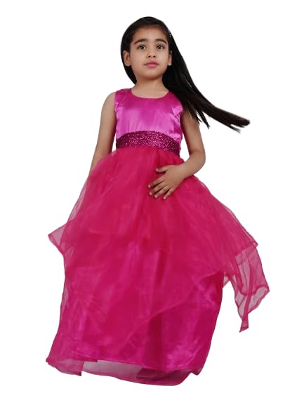Image of Kids Dresses Baby Girls' A-Line Weddings Festivals Organza Sequins with Cotton Fit and Flair Ball Gown