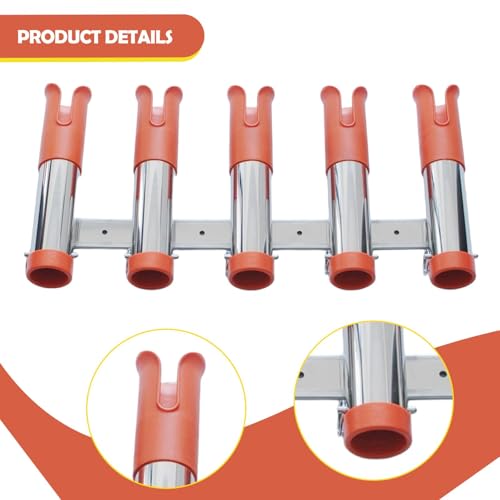 Support pour 5 cannes à pêche avec râtelier fixe facile à installer - 2