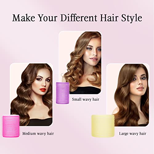 Bestienoly Hair Rollers For Long Hair, 29Pcs Velcro Rollers For Hair, Rollers Hair Curlers Jumbo Large Hair Roller Sets With Duckbill Clips And Comb, 3 Sizes Self Grip Hair Rollers For Long Medium Short Thick Fine Thin Hair Diy Hair Styles #TOP2