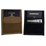 Tactical Notebook Covers | Detachable Passport Pouch | Tactical ID Pouch with 2 Pockets, Hook Fastener Backing | Compatible with Larger Tactical Notebook Covers (Coyote Brown)