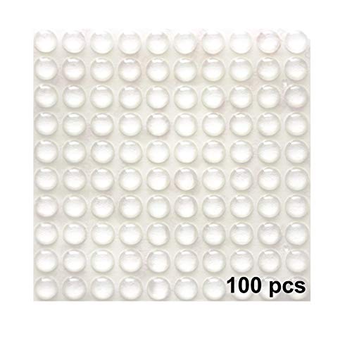 huici 100 Pcs (0.80.8 mm) Autocollant Bumper Pads Noise-Dampening Anti Collision pour Poignée de Porte de Toilettes Armoire Murale protecteurs Transparent