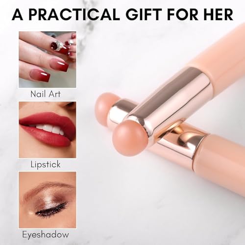 Image of INOG Silicone LipBrush Silicone LipApplicator with Cap Elastic Siliconee LipBalm Applicator Reusable LipMask Applicator LipSmudge Brush for Lipstick LipGloss Lip Tint LipMask LipMakeup Brush (1pcs Rose Pink)