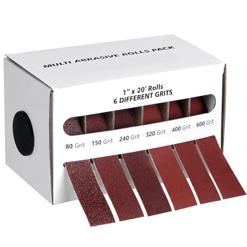 Emery Cloth Sandpaper Roll with Dispenser (6 Grits)