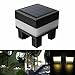 Aimiyaelec Wasserdichte Solar-Säulenleuchte für den Außenbereich, Garten, Solar-Pfosten, Kappenleuchten, LED-Zaun, Straßenlaterne, Pfosten, Innenhöfe, Pavillons, Straßenwand (warm)