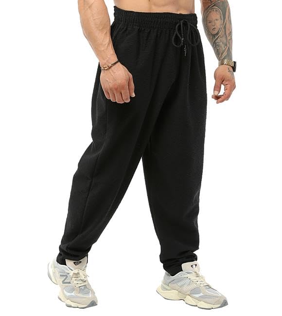 Men's Loose Fit Sweatpants Towel Baggy Pants2