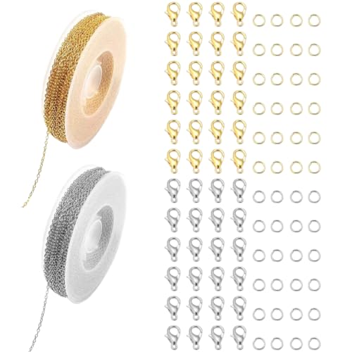 2 PCS Catena per Creazione di Gioielli Collana in Acciaio