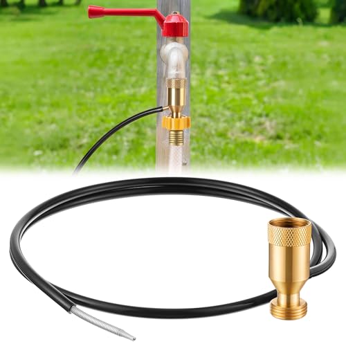Ceoighe 1 Pack 3/4 Hose Siphon Fertilizer Injector Venturi Automatic Liquid Mixer for Garden Irrigation Farm & Greenhouse Watering System Easy Install Fertilizer Dispenser with Silicone Tube