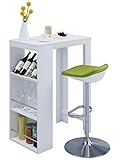 VCM Bartisch | Bartresen, hoher Tisch mit Stauraum | Ma&szlig;e H. 110 x B. 80 x T. 50 cm | Stehtisch - Oktola