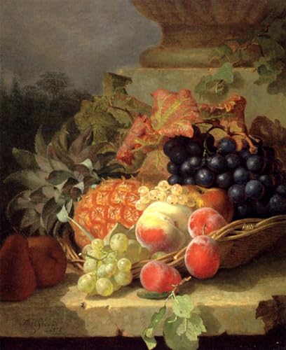 Cuadro decorativo de lienzo Pesche Uva ZHAOSHAN arte impreso clásico para pared 60x90cm