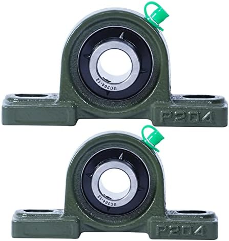 UCP204-12 Pillow Block Bearing, Mount Flange Bearing, 3/4 inch Bore Bearing Unit, 2-Bolt Flange, Self Aligning Cast Iron Housing, Set Screw Locking Style Flange Pillow Block Bearing