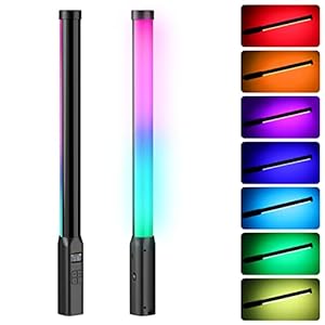 Ulanzi LEDビデオライト 360°RGB撮影用ライト ハンドヘルドライト 2500-9000K色温 2600mAh Type-C充電式 20種FXモード 無段階調光 バーライト 撮影照明ライト 1/4インチネジ穴付き 高輝度 商品撮影/LEDスタジオ撮影/YouTube/Tiktok/ビデオ撮影に適用可能 軽量 持ち運び便利 日本語説明書付き VL119 RGB