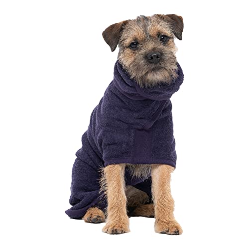 Ruff And Tumble Country Dog Corduroy Trim Moosgrün Hundebademantel