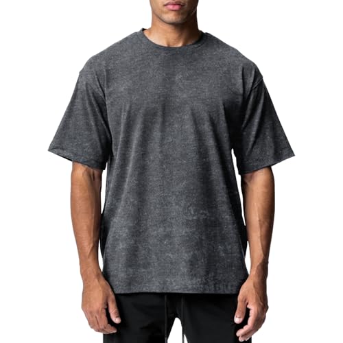 Chemise de sport surdimensionnée en coton pour homme de taille S à XXL
