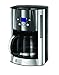 Russell Hobbs Cafetera de Goteo Luna Moonlight - 12 Tazas, Jarra Cristal 1,8L, Programable, Soporte de Filtro Lavable, Tecnología de Rociado Avanzada, Acero Inoxidable, Plata y Gris - 23241-56
