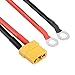 RIIEYOCA XT90 to O Ring Terminal Cable,XT90 Female to O Ring Connector Cable,with 1M 10AWG Silicon Wire,for RC Lipo Battery FPV Racing Drone(1M/3.3FT)