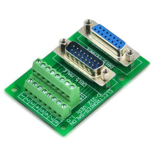 Placa de bornes D-SUB DB15 macho y hembra Electronics-Salon para carril 3