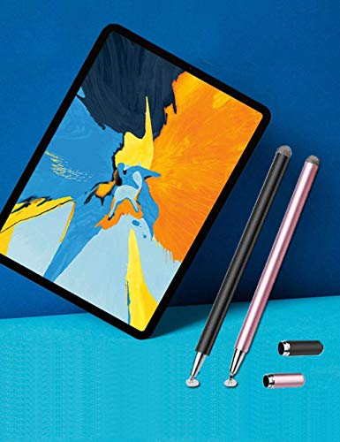 Liberrway Stylus Pen 10 Pack For Universal Touch Screen + Disc Stylus Fiber Stylus 2 In 1 With Magnetically Attached Cap Black #TOP4