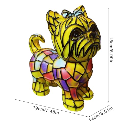 Lampe de table chiot en resine de qualite et veilleuse retro chic