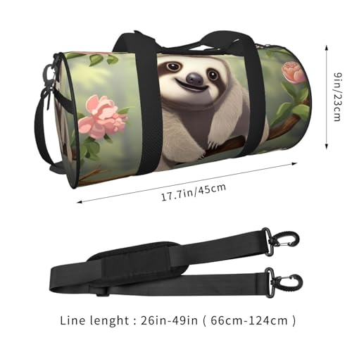 Cute baby sloth Duffle Bag for Women Men Personal Item Travel Bag Canvas Weekender Overnight Bag Lightweight Sports Tote Gym Bag Carry On Luggage Bag4