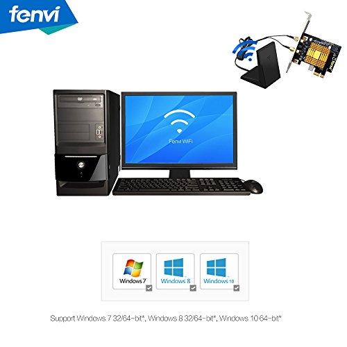 Image of fenvi PCI WiFi Card 2.4 /5Ghz 802.11a /b /g /n 300Mbps 2-Stream MU-MIMO Desktop Wireless Card Bigfoot Networks Card
