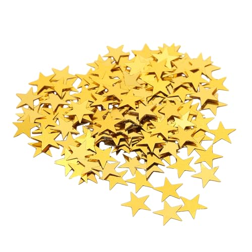 JTMKYO Lentejuelas doradas de 50 g, diseño de estrella de cinco puntas, decoración de boda, confeti de Navidad