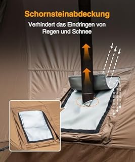 OneTigris ASH Canopy - Tenda da campeggio per 2-4 persone, impermeabile, 3000 mm, antivento, grande, calda, per l'inverno, per l'amaca, per l'esterno, per l'auto, dimensioni ridotte