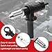 Sandfren Car Rivet Gun Adapter, Alloy Steel Riveter Gun Adapter Kit with Handle Grip & 4 Rivet Head for Cordless Electric Power Drill, Pop Riveting Nut Tool Drill Attachment, Universal Fit