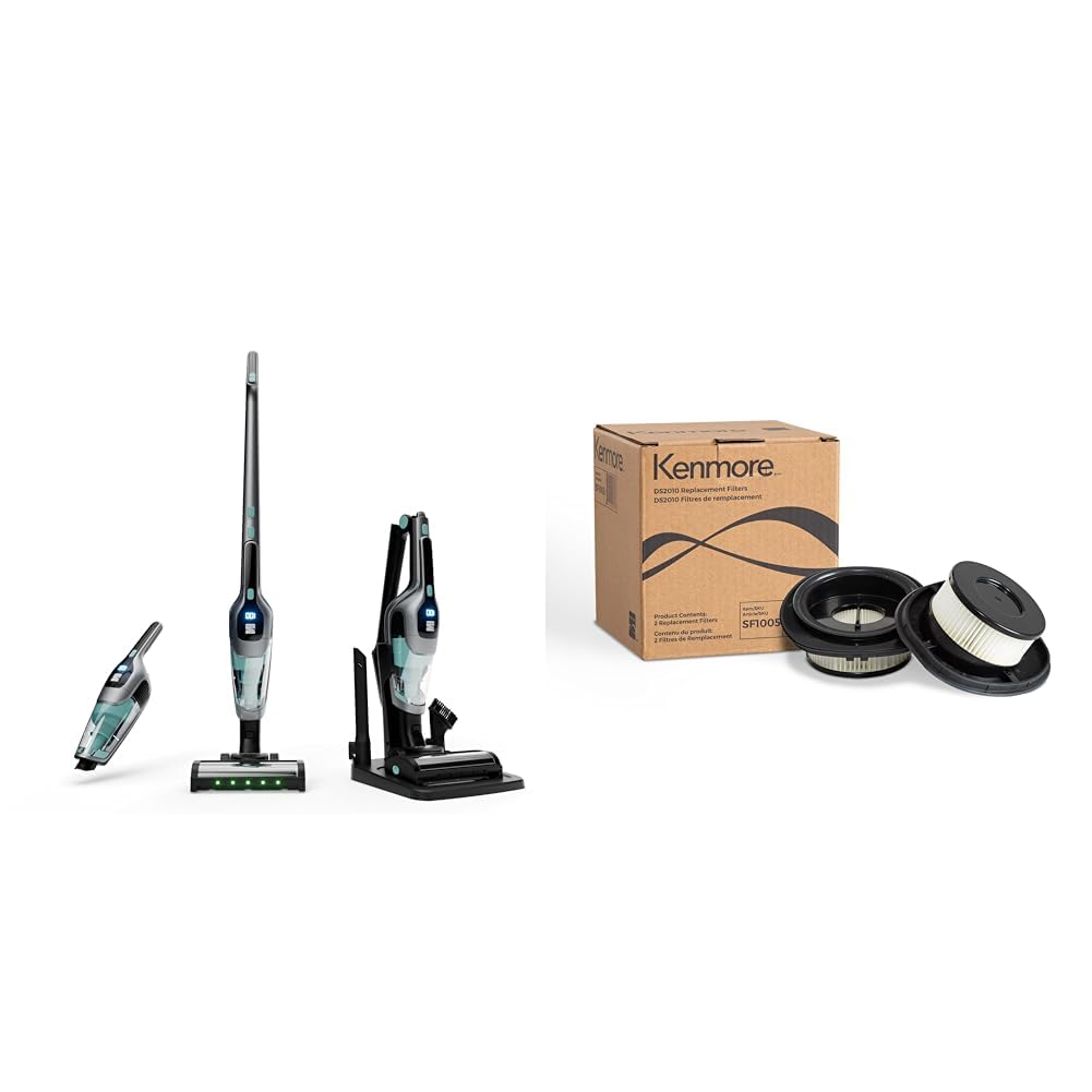 Kenmore 200 Series 25.2V Cordless Stick Vacuum Lightweight Cleaner SF1005 Replacement Washable HEPA Filters, 2 pcs