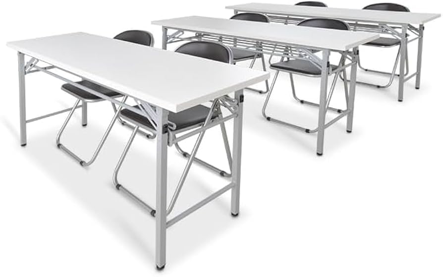 Amazon.co.jp: 折りたたみテーブル W1800 D450 長机 会議