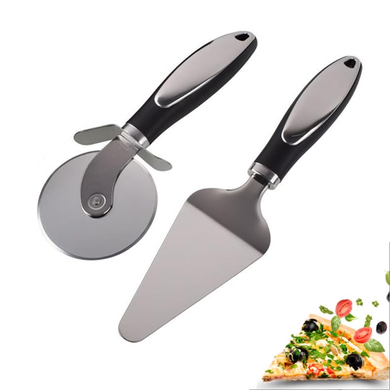 Youery Cortador Pizza Acero Inoxidable, Profesional Corta Pizza Cortapizzas con Rueda de Acero Inoxidable, Multifunción Cortador de PIzza, Cortapizzas para Cortar Pizza, Queso, Crepes